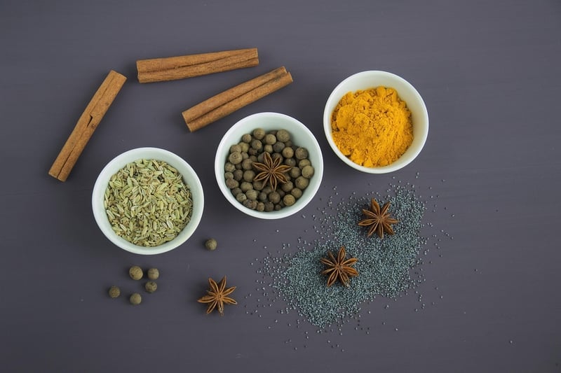 Assortment of spices
